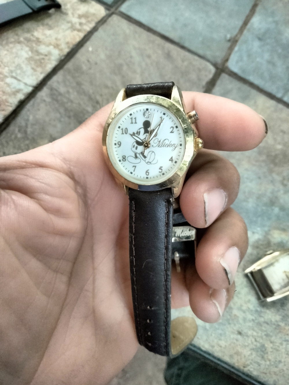 Rare Mickey Mouse Disney Watch | Vintage Gold-Tone Disney Gift Watch